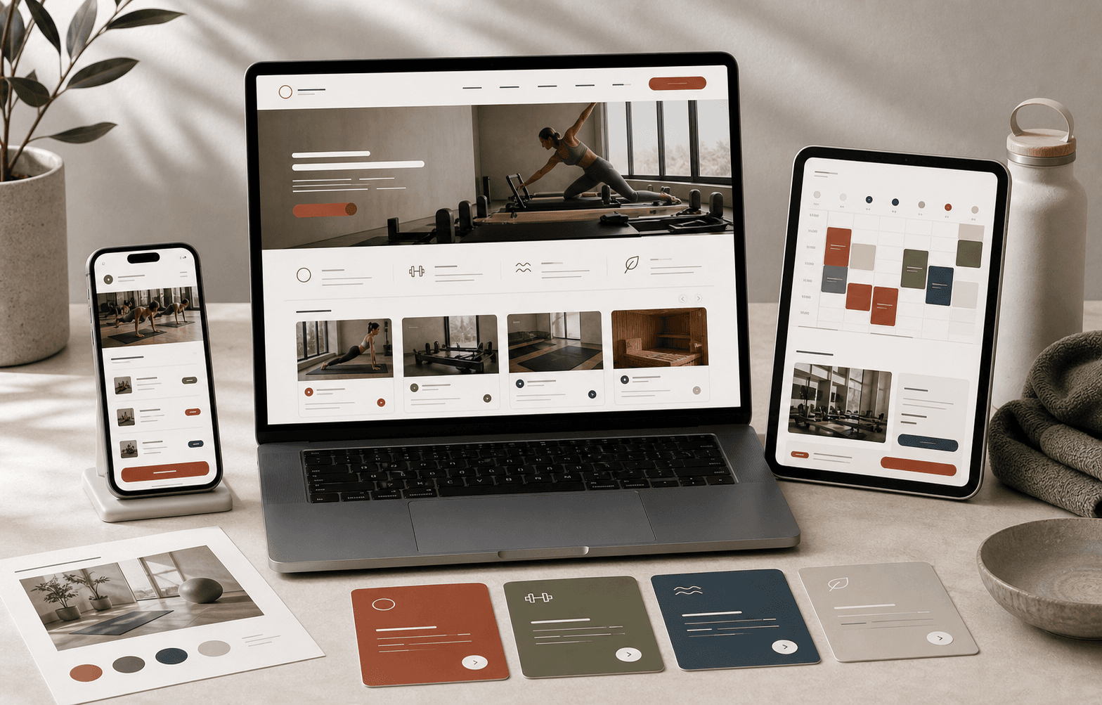 Forma House responsive website and booking flow mockups