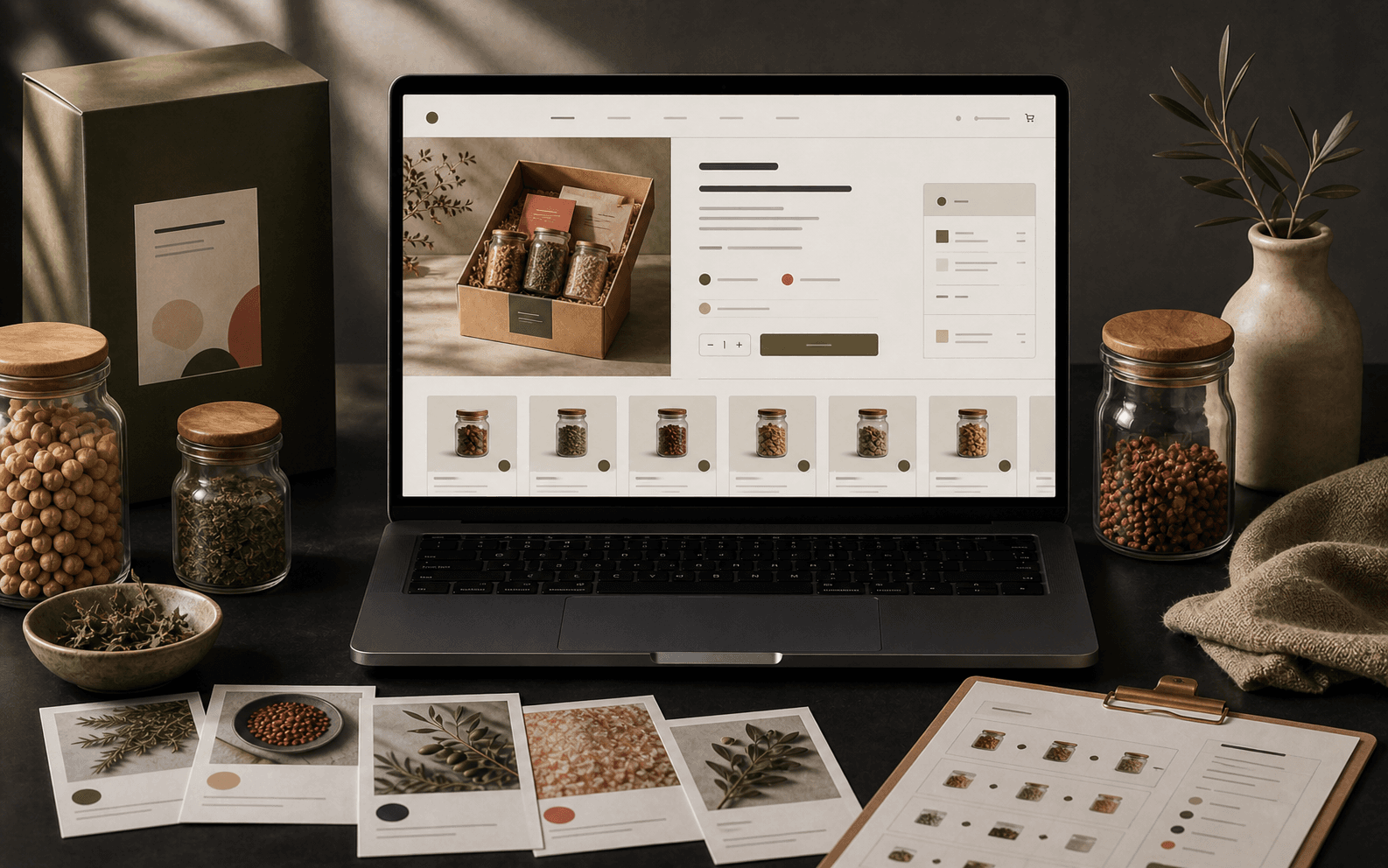 Luma Pantry product detail page and bundle builder mockup